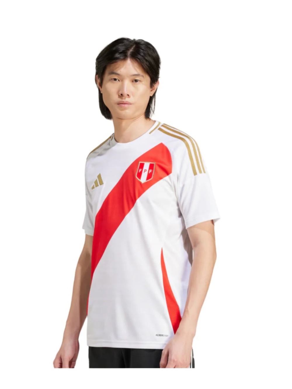 Peru 2024 Home Jersey adidas White/Red Men’s Slim Fit NWT IQ2442 Original
